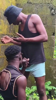 After a Long While Ebony Decided to Try My Huge Dick as I Fuck Him Real Good in an Abandoned Building