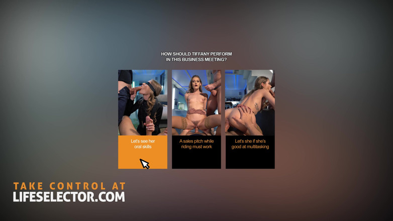 LifeSelector: Sexy secretária do escritório fode novo cliente para contrato de...