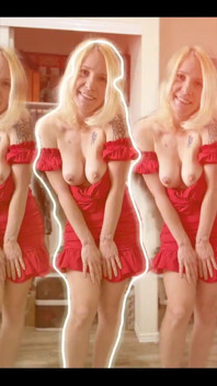 Beautiful MILF in Red Dress