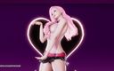 3D-Hentai Games: [MMD] Apink Chobom - подражательница Ahri Seraphine, сексуальная стриптиз, Лига легенд, хентай без цензуры