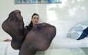 Lady Victoria Valente: Cheese feet smell sniffing training. POV clip with cum permission