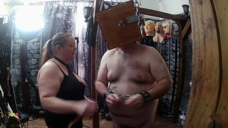 Aaexperinces trans: Part 1: Domina Satana and Mistress Carrie Takes Slave for a...