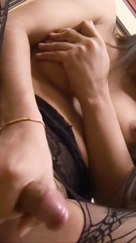 Big Tits Thai Ladyboy Ploy Masturbating and Cumshot