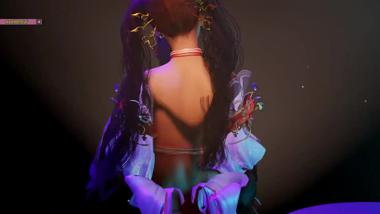 X Hentai: Esculpido en píxeles: belleza 3D con tetona - animación 3D