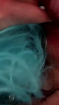 Horny MILF in Blue Wig Hardcore Fucked Moans Like Crazy