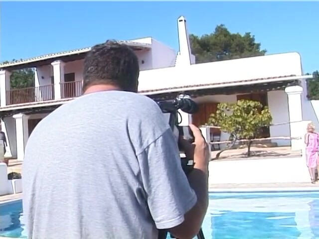 Lucky Cooch: Vintage models at casting by the swimming pool