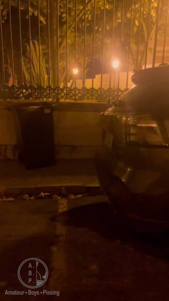 AmateurBoysPissing: Хлопця-аматора спіймали за писанням на вулиці та дали руку допомоги