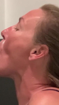 Up Close Drenched in Sperm Submissive Massive Facial