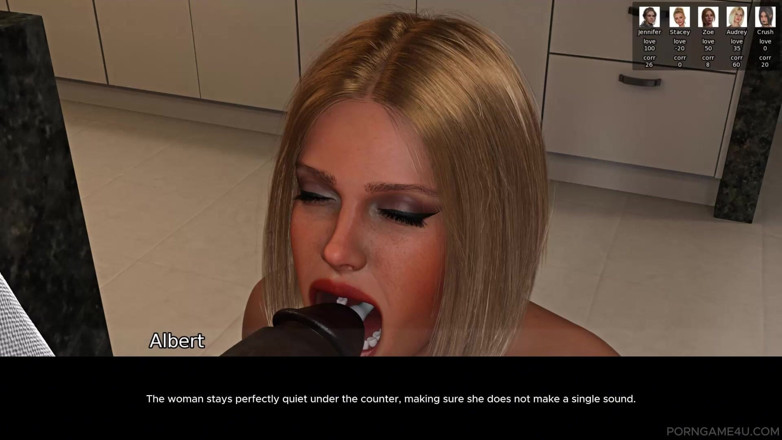 Porn game 4 u: A intrat! Ascuns sub blatul din bucătărie pentru o neagră și...