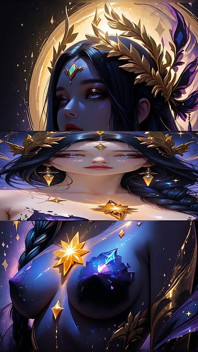 暗物质星系水晶宇宙女神艾艺术的虚空皇后幻灯片