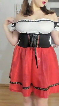 Oktoberfest Wet Boobs - Bottle Cleavage Tease
