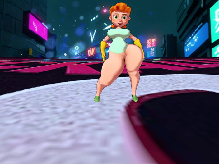 VR-Backalleytoonz: Stor röv MILF twerking hennes phat röv