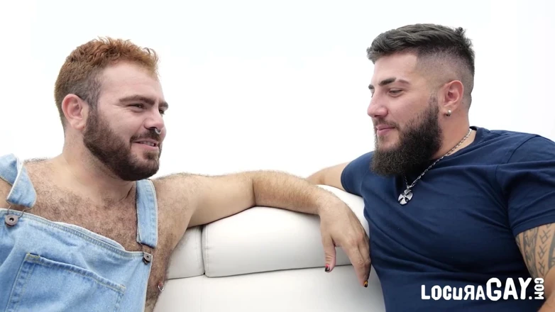 Scruffy Stocky: Tag Team Two Tattooed Bears Spit-roast Smooth Cub Wet Facial