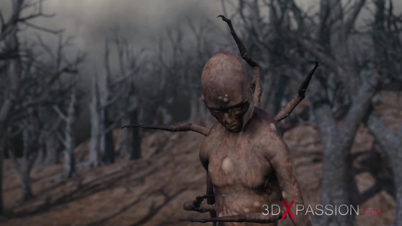 3dxpassion: O goblin din lemn fute noaptea o fată pasionată de...