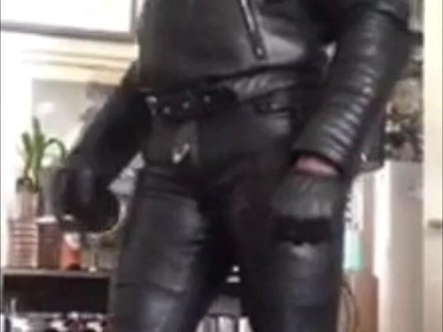 Sexy Black Leather Dad Hot Fetish Scenes (Black Muscle)