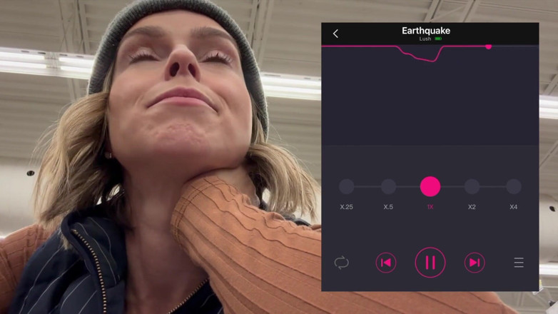 Serenity Cox: Kommer hårt i livsmedelsbutiken med frodig fjärrstyrd vibrator