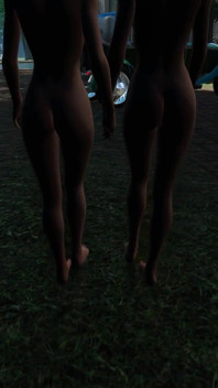 Angels Awakening 12 - Nude Swimming and Lesbian Kiss Scene in a Moonlit Pool