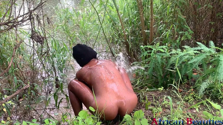 African Beauties: Isabella and Friends Nude at the Pond