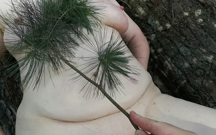 Bouncy Tits Action: Tit Training and Whipping in the Woods