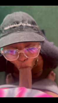 Nerdy Goth Girl Gets on Her Knees for a POV Blowjob