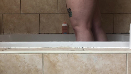 Violet Buttercup: Bbw sólo mýdlový sprchový anál