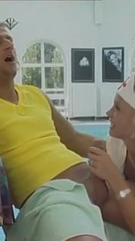 Young Nurse Fucked Hard by Huge Cock That Cums on Her Ass by the Pool