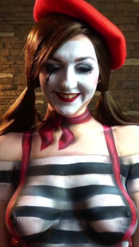 Mime 바디 페인트 노 소음 챌린지