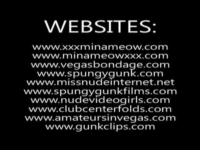 Spungy Gunk Films: Mina Meow glass dildo play!