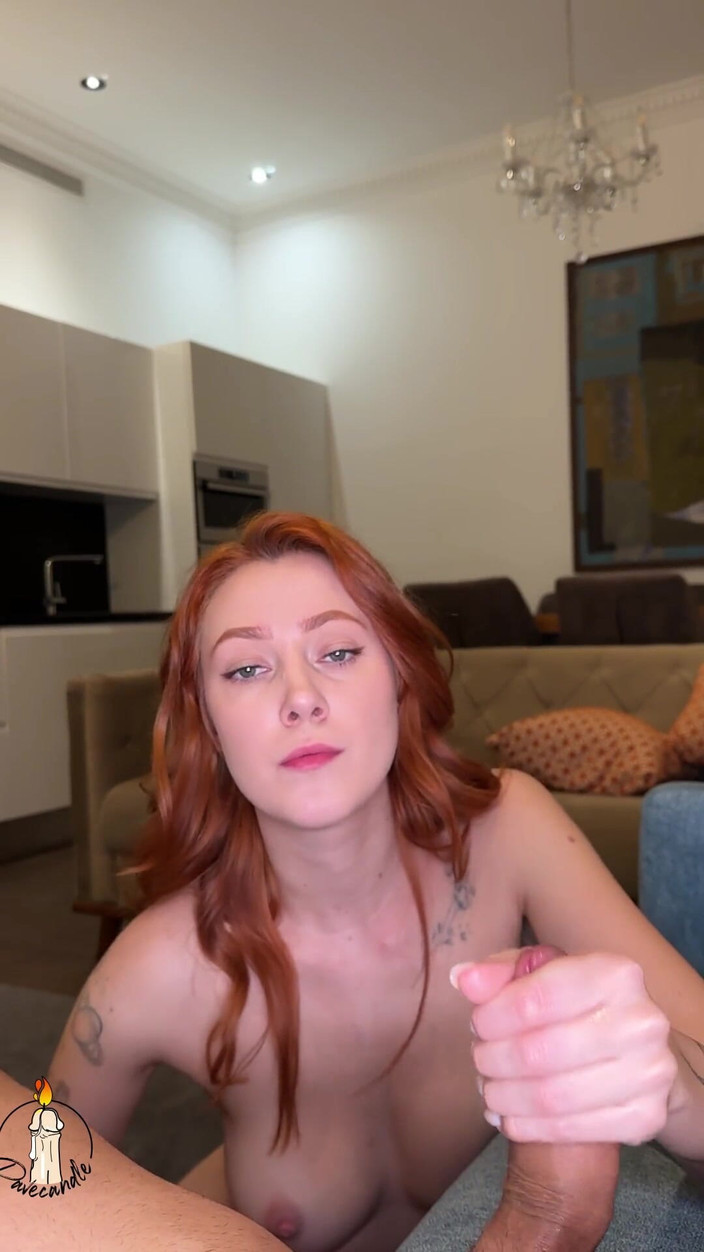 Cherrycandle: Дрочка с огромной порцией спермы! Вертикальная в стиле от первого лица