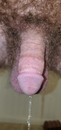 Closeup of My Cock Peeing Over the Toilet 1