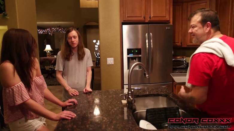 Horny Household: Getting in a Quick Fuck While Stepdad's Away