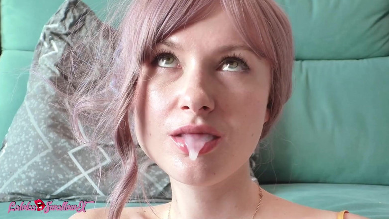 Laloka4you: Juicy Beauty Sensually Sucks Dick and Swallows Cum with Pleasure