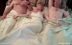 Insatiable mature blonde in hot threesome