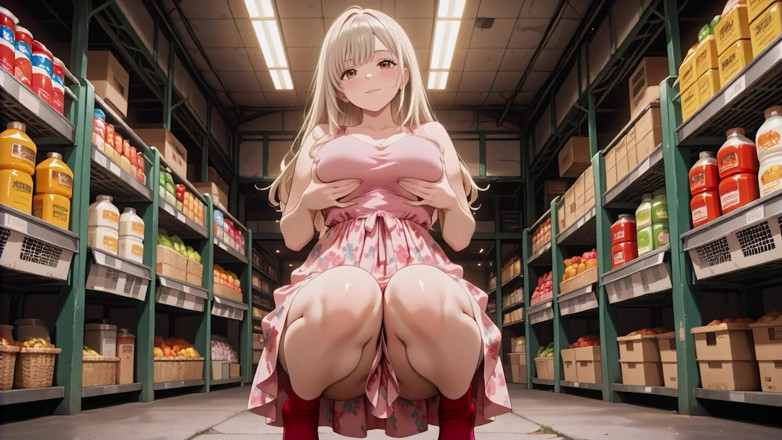 Tay Swift X: Sex în supermarket cu frumusețe blondă uimitoare anime - mai multe poziții...