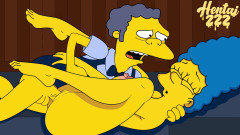 Hentai ZZZ: Simpsonovi - Homer přistihne Marge, jak ho podvádí s Moem