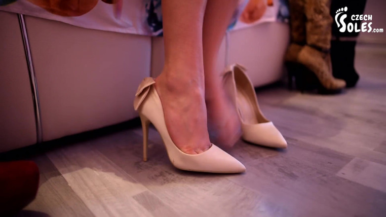 Czech Soles - foot fetish content: Pretty footgirl with serious shoe fetish showing her collection