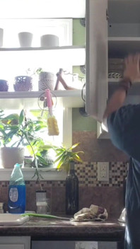 Cum and clean the kitchen with me