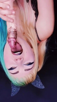 Batgirl Sucks Human Cock