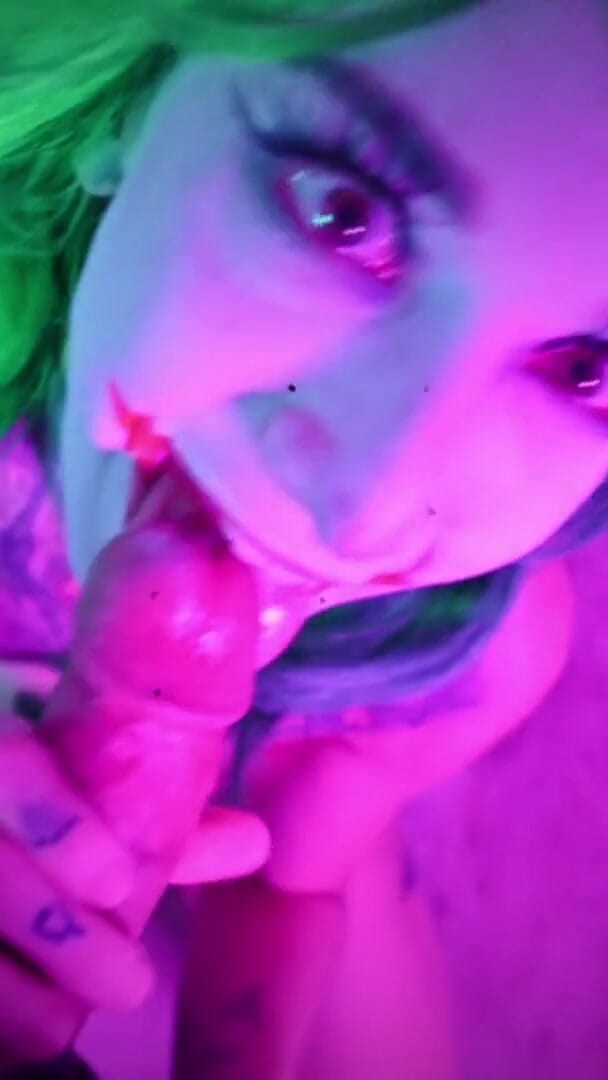 PNW Porn: Joker ssie kutasa cosplay makijaż twarzy