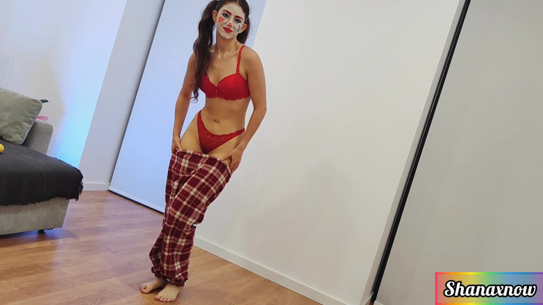 Shanaxnow: Shana the Sexiest Clown Striptease Masturbating JOI Cum