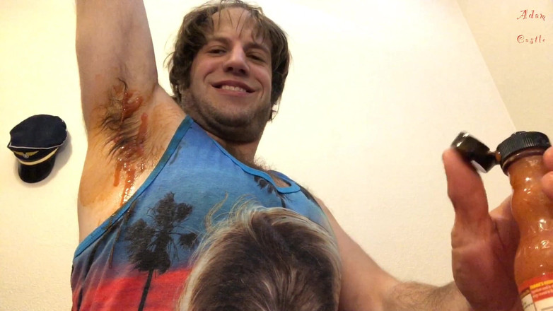 Adam Castle Solo: 핫한 소스 겨드랑이 숭배와 핥기 게이 JOI