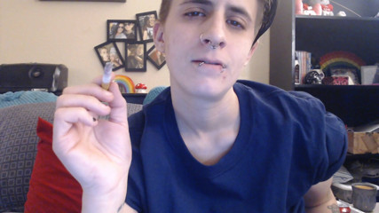 Abby Anna: Dyke blows smoke in your face