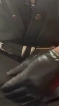 Leather Muscle Dad Smoking Solo Cock Scene