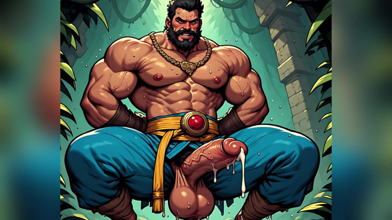 Erotic Man: Selva, homens guerreiros, fantasia de arte
