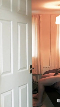 Stepdaughter Spies on Stepdad Jerking off