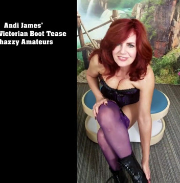 PornoJuice: Andi James olde victorian boot tease