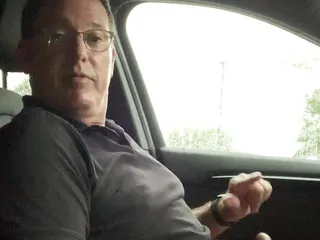Car Masturbating. Jerking off in the Car