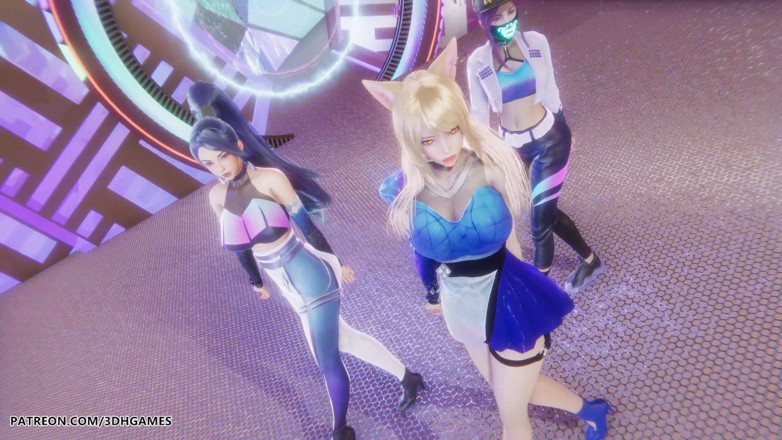 3D-Hentai Games: Mmd Kpop Demon Hunters - Huntrx - Golden Ahri Akali Kaisa Sexy...