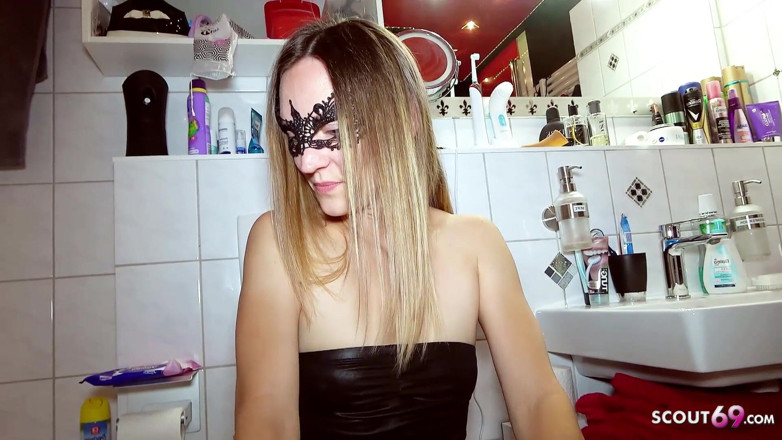 Full porn collection: Hot bukkake party with sexy skinny teen mistress Maria part 1