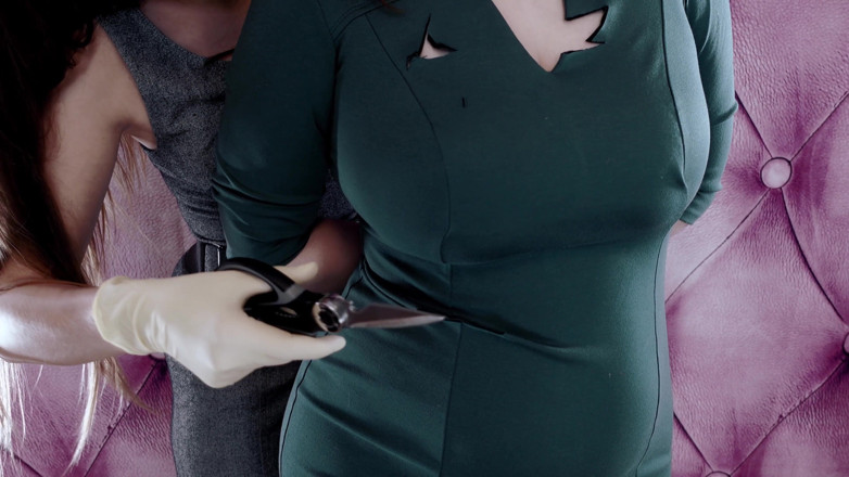 Arya Grander: Video kemusnahan pakaian - lesbian fetish BDSM nakal